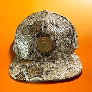 Capital Gains Faux Snake Skin Polyester Adjustable Hat. One Size. New w/o tags
